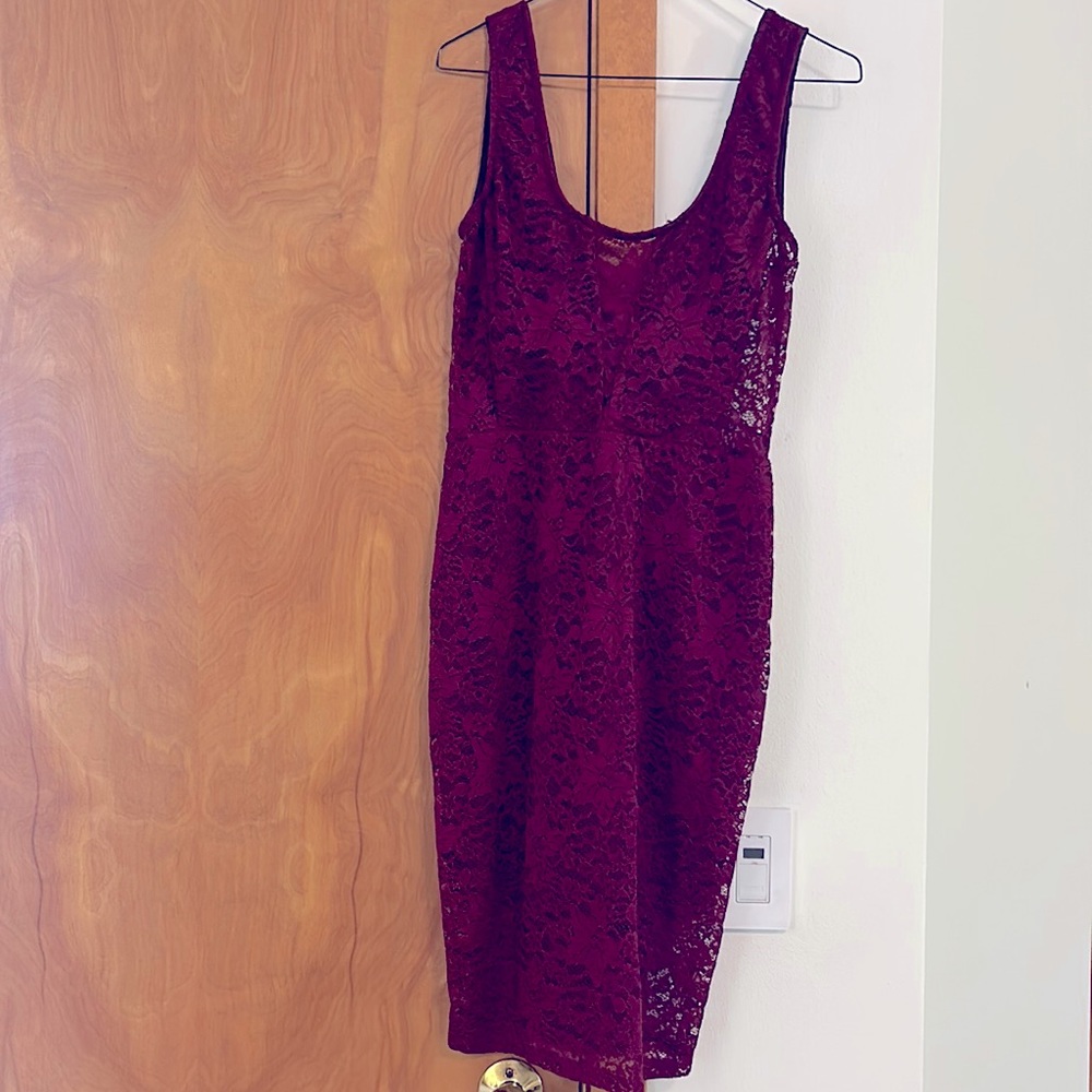 Never been worn short, lace dress. Like new!